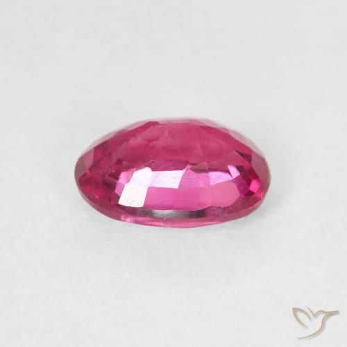 Ruby Gemstone in 7.1 x 5.2 mm Size for Sale, Ruby Stone in Hot Pink Color