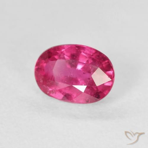 1.25 ct Pink Ruby Stone, Natural Ruby in Oval Facet Shape for Sale