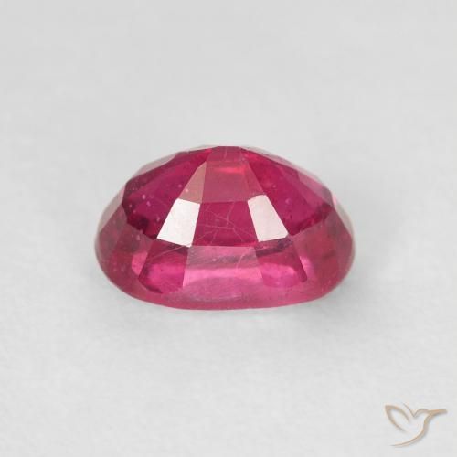 Ruby Gemstone in 7 x 5 mm (calibrated) Size for Sale, Ruby Stone in Dark Pink Color
