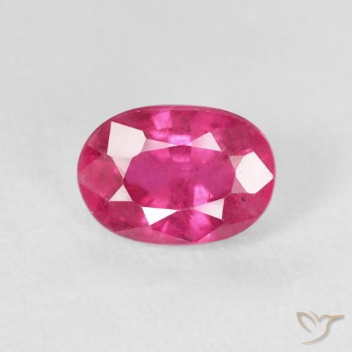 1.33ct Natural Medium Dark-Pink Ruby, Oval, VS