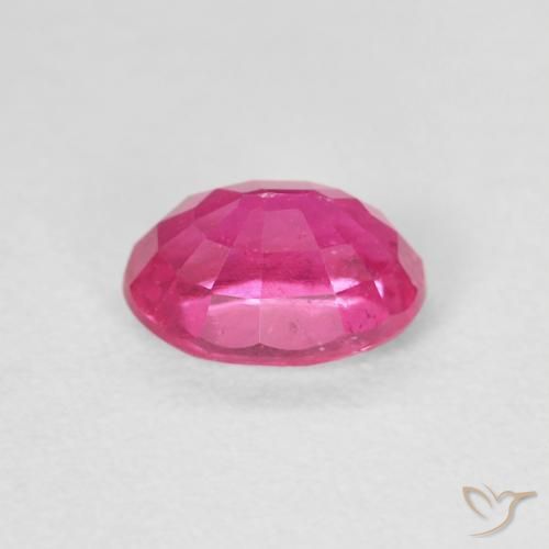 Ruby Gemstone in 7 x 5 mm (calibrated) Size for Sale, Ruby Stone in Dark Pink Color