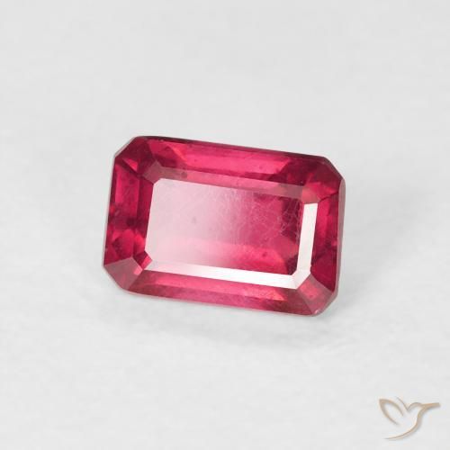 0.90 ct Red Ruby Stone, Natural Ruby in Octagon Step Cut Shape for Sale