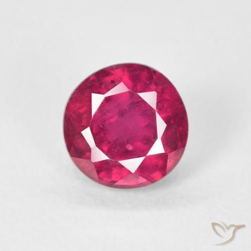 1.14ct Natural Light Red Ruby, Round, VS