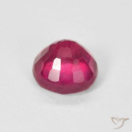 Ruby Gemstone in 5.7 mm Size for Sale, Ruby Stone in Light Red Color