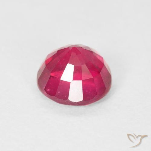 Ruby Gemstone in 6 mm (calibrated) Size for Sale, Ruby Stone in Light Red Color