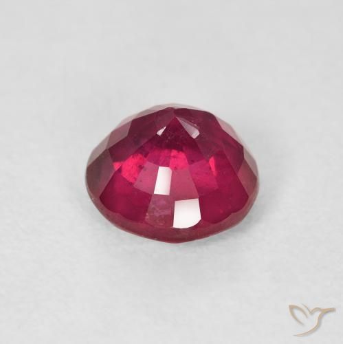 Ruby Gemstone in 7 mm (calibrated) Size for Sale, Ruby Stone in Medium Red Color
