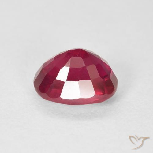 Ruby Gemstone in 8 x 6 mm (calibrated) Size for Sale, Ruby Stone in Deep Red Color