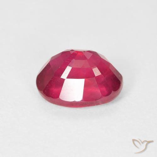 Ruby Gemstone in 8 x 6 mm (calibrated) Size for Sale, Ruby Stone in Deep Crimson Color
