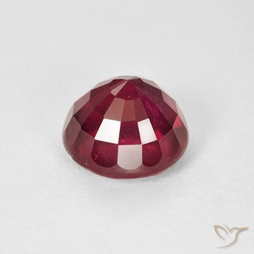 Ruby Gemstone in 8.5 mm (calibrated) Size for Sale, Ruby Stone in Dark Red Color