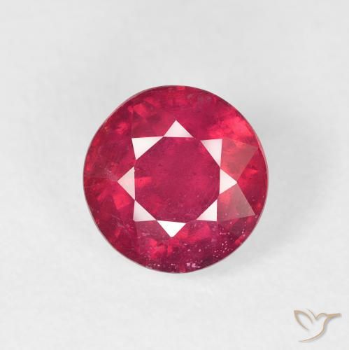 2.10ct Natural Medium Red Ruby, Round, VS
