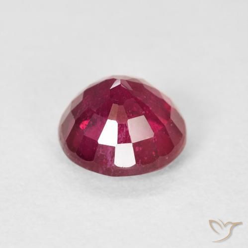 Ruby Gemstone in 7 mm (calibrated) Size for Sale, Ruby Stone in Medium Red Color