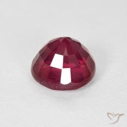 Ruby Gemstone in 7.5 mm (calibrated) Size for Sale, Ruby Stone in Pinkish Red Color