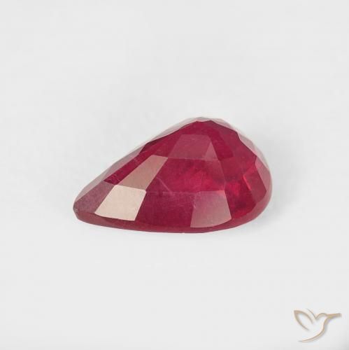 Ruby Gemstone in 8 x 6 mm (calibrated) Size for Sale, Ruby Stone in Light Red Color