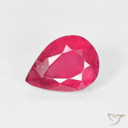 1.64ct Natural Reddish Pink Ruby, Pear Shape, VS-SI