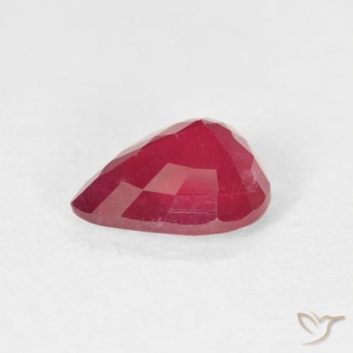 Ruby Gemstone in 8 x 6 mm (calibrated) Size for Sale, Ruby Stone in Medium Red Color