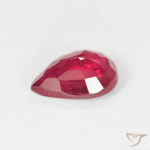 Ruby Gemstone in 8 x 6 mm (calibrated) Size for Sale, Ruby Stone in Deep Crimson Color