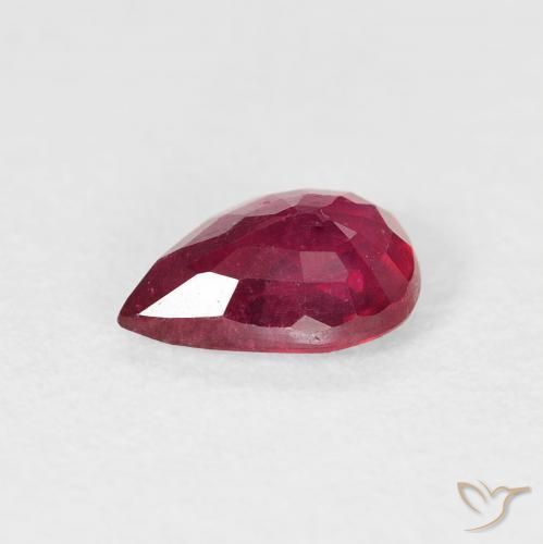 Ruby Gemstone in 8 x 6 mm (calibrated) Size for Sale, Ruby Stone in Medium Red Color
