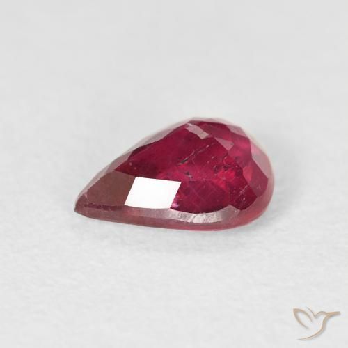 Ruby Gemstone in 8 x 6 mm (calibrated) Size for Sale, Ruby Stone in Jam Red Color