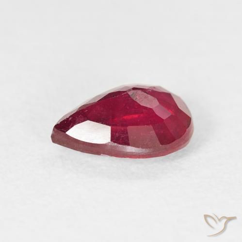 Ruby Gemstone in 8 x 6 mm (calibrated) Size for Sale, Ruby Stone in Medium Red Color