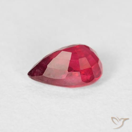 Ruby Gemstone in 6.3 x 4.2 mm Size for Sale, Ruby Stone in Light Red Color