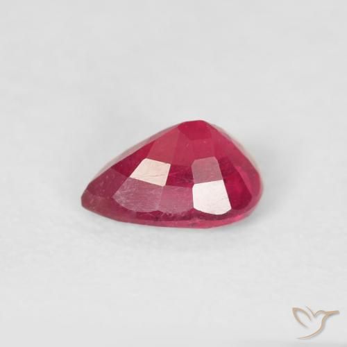 Ruby Gemstone in 6 x 4 mm (calibrated) Size for Sale, Ruby Stone in Reddish Pink Color
