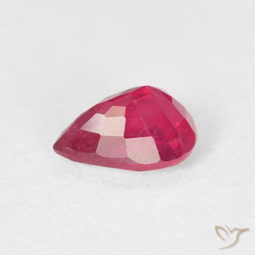 Ruby Gemstone in 6.3 x 4.4 mm Size for Sale, Ruby Stone in Light Red Color