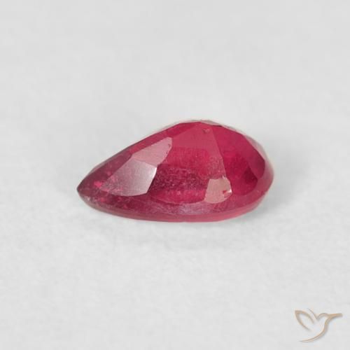 Ruby Gemstone in 5.9 x 3.8 mm Size for Sale, Ruby Stone in Reddish Pink Color