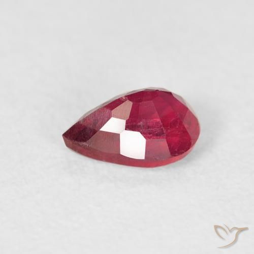 Ruby Gemstone in 6 x 4 mm (calibrated) Size for Sale, Ruby Stone in Dark Red Color