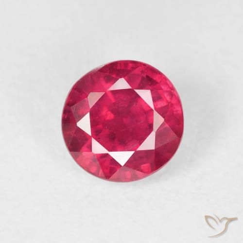 1.01ct Natural Jam Red Ruby, Round, VS