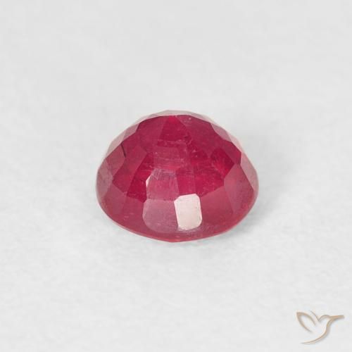 Ruby Gemstone in 5 mm (calibrated) Size for Sale, Ruby Stone in Pinkish Red Color