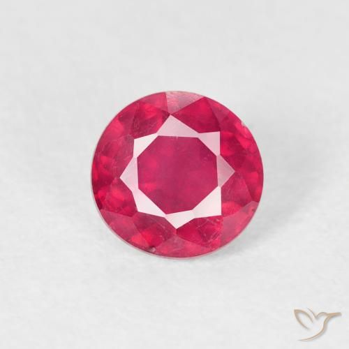 0.91ct Natural Reddish Pink Ruby, Round, VS