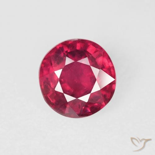 0.96ct Natural Jam Red Ruby, Round, VS