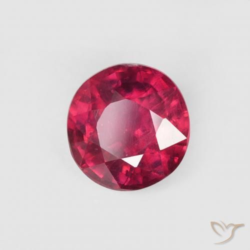 0.96 ct Red Ruby Stone, Natural Ruby in Round Facet Shape for Sale