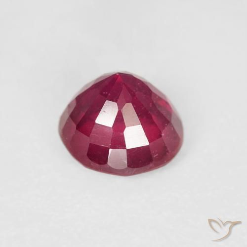 Ruby Gemstone in 5.5 mm (calibrated) Size for Sale, Ruby Stone in Deep Crimson Color
