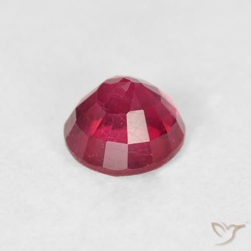Ruby Gemstone in 5.3 mm Size for Sale, Ruby Stone in Medium Red Color