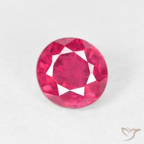0.89ct Natural Reddish Pink Ruby, Round, VS
