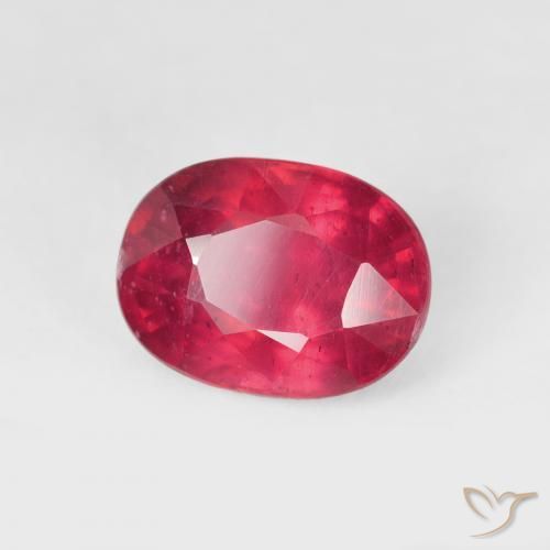 2.15 ct Red Ruby Stone, Natural Ruby in Oval Facet Shape for Sale