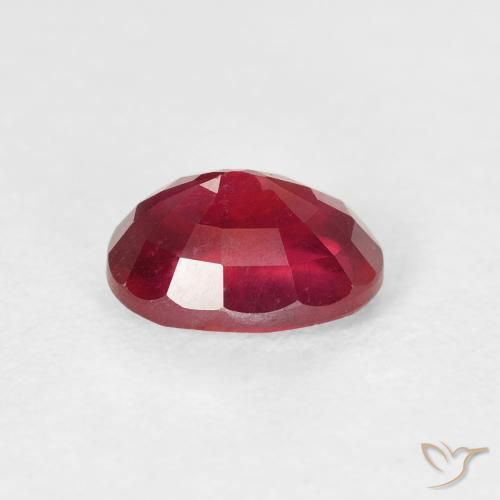 Ruby Gemstone in 8 x 6 mm (calibrated) Size for Sale, Ruby Stone in Deep Crimson Color