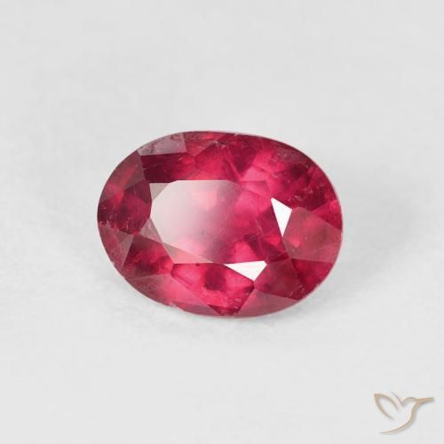 1.74 ct Red Ruby Stone, Natural Ruby in Oval Facet Shape for Sale