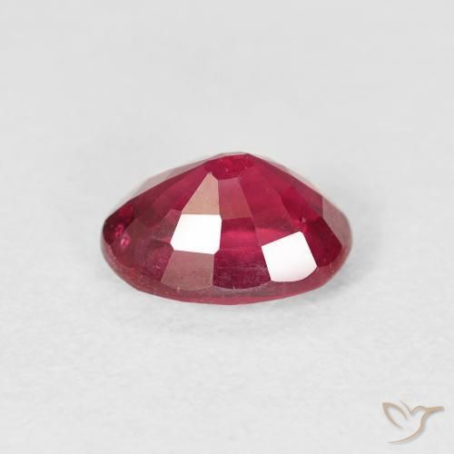 Ruby Gemstone in 8 x 6 mm (calibrated) Size for Sale, Ruby Stone in Deep Crimson Color