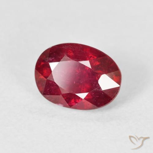 2.17 ct Red Ruby Stone, Natural Ruby in Oval Facet Shape for Sale
