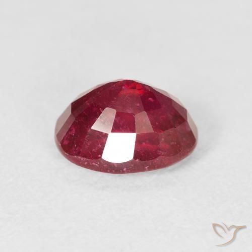 Ruby Gemstone in 8 x 6 mm (calibrated) Size for Sale, Ruby Stone in Deep Red Color