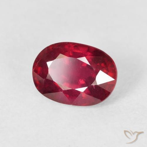 2.17 ct Red Ruby Stone, Natural Ruby in Oval Facet Shape for Sale