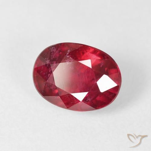 2.49 ct Red Ruby Stone, Natural Ruby in Oval Facet Shape for Sale