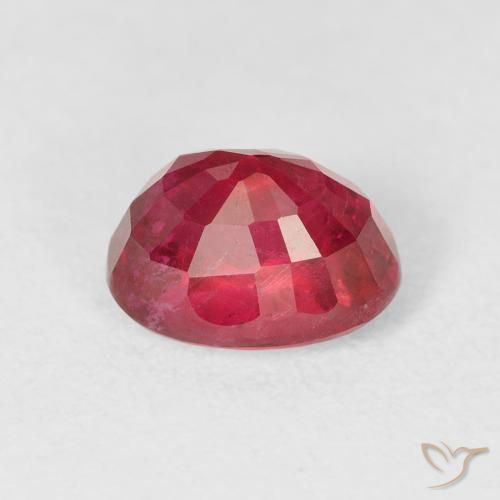 Ruby Gemstone in 8 x 6 mm (calibrated) Size for Sale, Ruby Stone in Deep Crimson Color