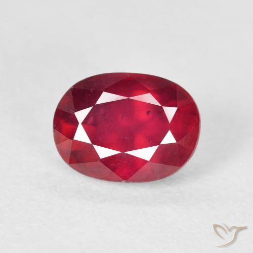 2.34ct Natural Deep Crimson Ruby, Oval, VS
