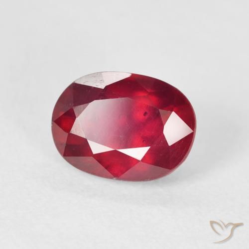 2.34 ct Red Ruby Stone, Natural Ruby in Oval Facet Shape for Sale