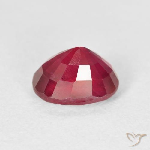 Ruby Gemstone in 8 x 6 mm (calibrated) Size for Sale, Ruby Stone in Deep Crimson Color