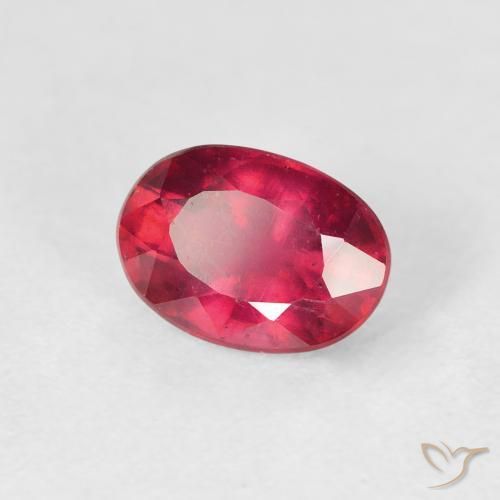 1.83 ct Red Ruby Stone, Natural Ruby in Oval Facet Shape for Sale
