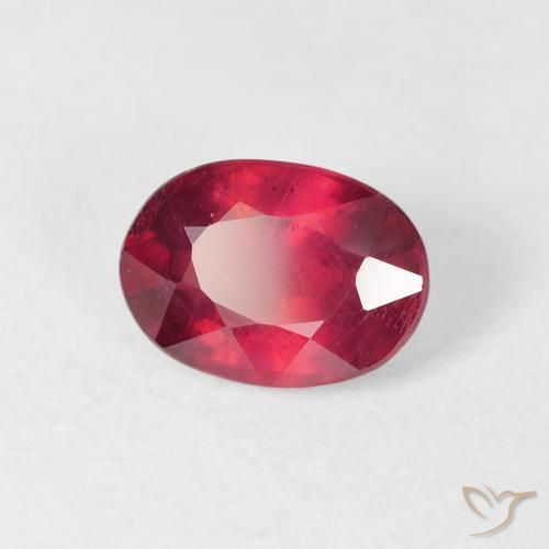 1.80 ct Red Ruby Stone, Natural Ruby in Oval Facet Shape for Sale